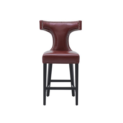 Sunpan Modern Serafina Bonded Leather Stool