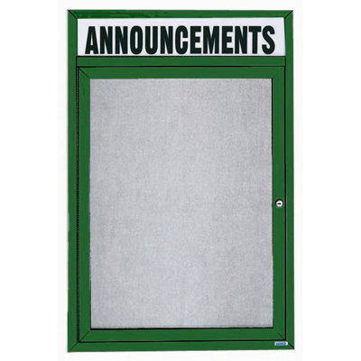 AARCO Illuminated Outdoor Enclosed Bulletin Board