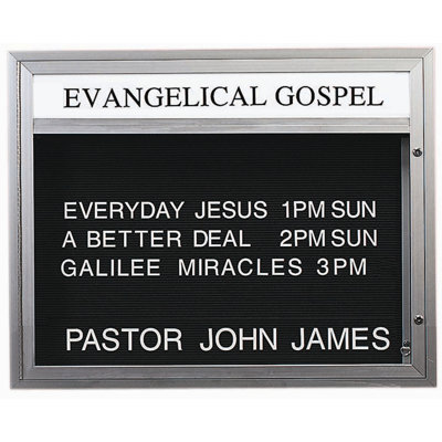 AARCO Single Sided Illuminated Community Board
