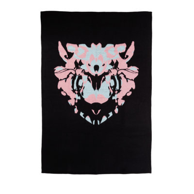 Scintilla Fox Lambswool Jacquard Woven Blanket