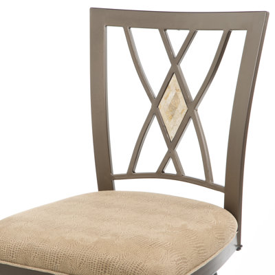 Hillsdale Furniture Brookside Bar Height Glass Bistro Table with Diamond Back Swivel Bar Stools