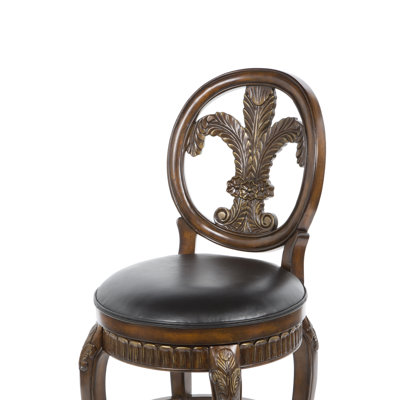Hillsdale Furniture Fleur De Lis 25" Triple Leaf Swivel Counter Stool