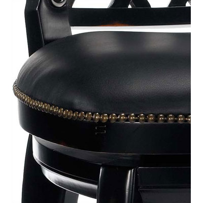 Hillsdale Furniture Braxton 26" Black Leather Swivel Counter Stool