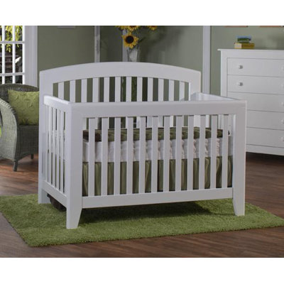 PALI Gala Convertible Crib Set in White