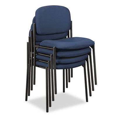 Basyx by HON Four-High Stacking Fabric Chair with Leg Base
