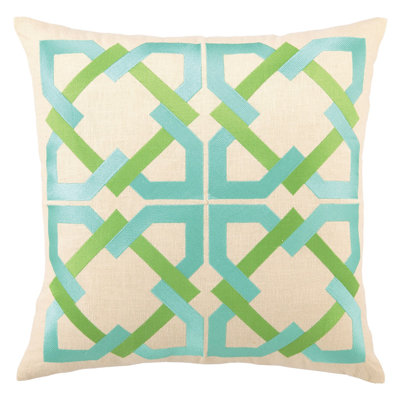 Trina Turk Residential Geometric Tile Linen Pillow