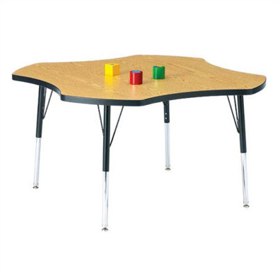 Jonti-Craft KYDZ Toddler Height Activity Table- Four-Leaf (48" Diameter)