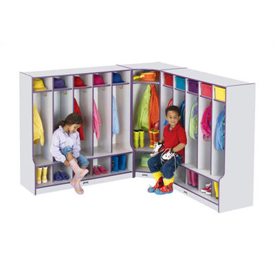 Jonti-Craft KYDZ Rainbow Accents Coat Locker Corner Section - Rectangular (24" x 17.5)