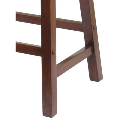 Winsome Saddle Seat 24" Counter Stool in Walnut