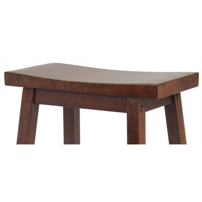 Winsome Saddle Seat 24" Counter Stool in Walnut