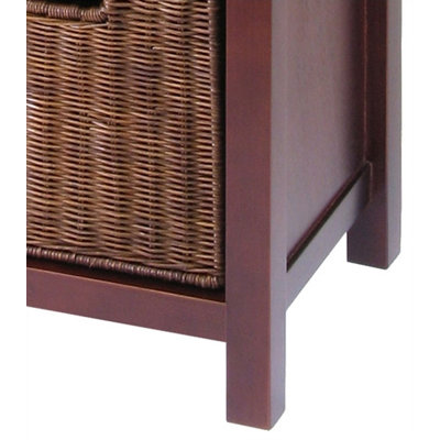 Winsome Milan Tall Storage Shelf with Baskets