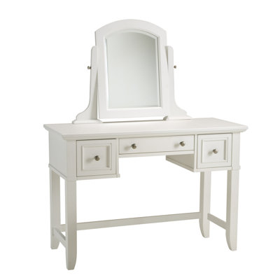 Home Styles Naples Vanity Table in White