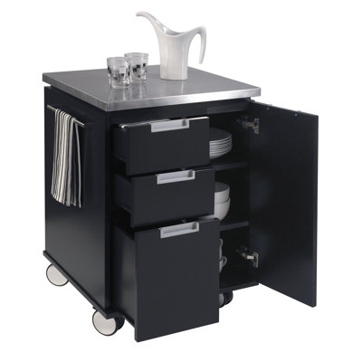 Home Styles Kitchen Cart with Stainless Steel Top