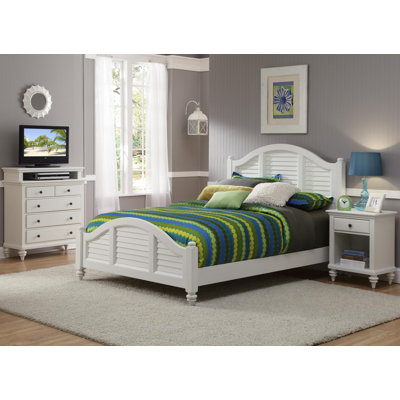 Bermuda Queen Bed, Nightstand and Media Chest by Home Styles -image