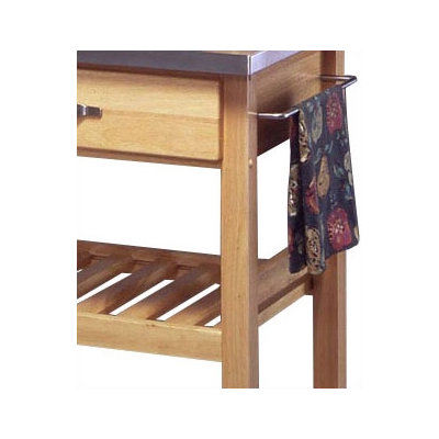 Home Styles Kitchen Cart with Stainless Steel Top
