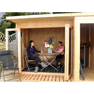 Mercia Garden Products Garden Room with Side Shed