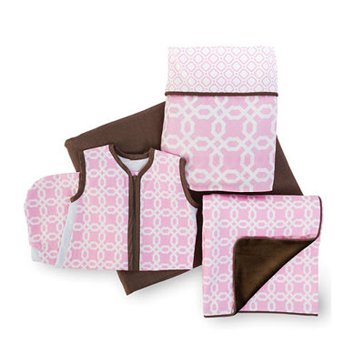 Skip Hop Lattice Nursery Blanket in Pink