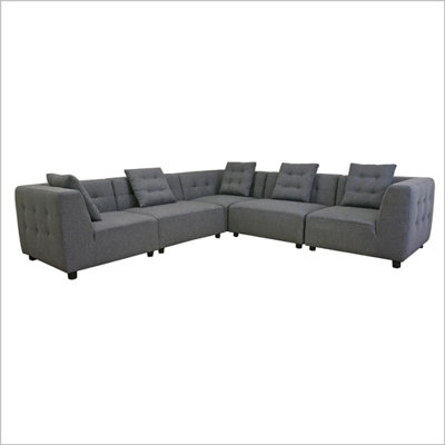 Wholesale Interiors Baxton Studio Alcoa Twill Modular Sectional