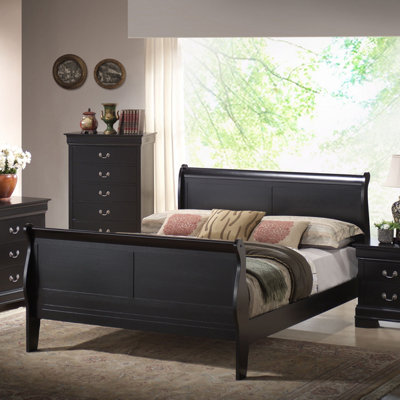 Baxton Studio Harrell Sleigh Bed by Wholesale Interiors -image