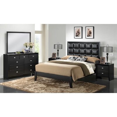 Baxton Studio Carolina Panel Bedroom Collection by Wholesale Interiors -image