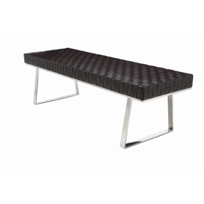Nuevo Karlee Leather Bench