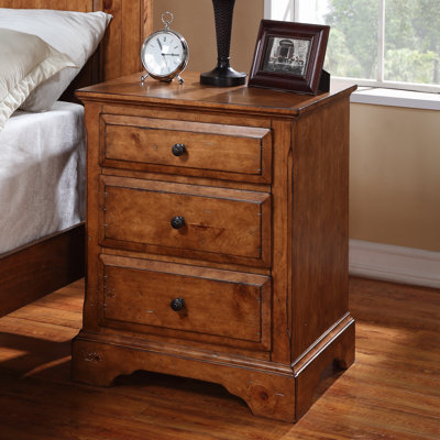 Essex Pine 3 Drawer Nightstand by Michael Ashton Design -image