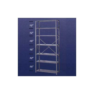 Lyon Workspace Products 8000 Series Open Shelving - 7 Shelves: 84" H x 36" W x 24" D