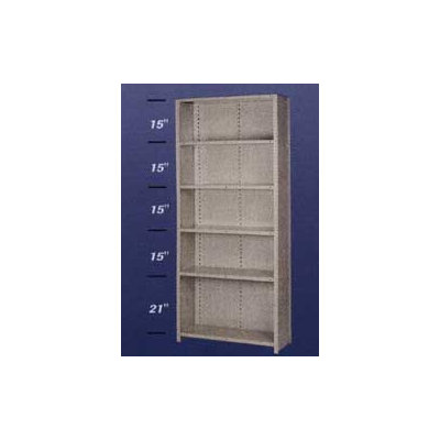 Lyon Workspace Products 8000 Series Closed Shelving with Open Back - 6 Shelves: 84" H x 36" W x 18" D