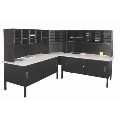 Marvel Office Furniture Adjustable Slot Literature Organizer with Cabinet