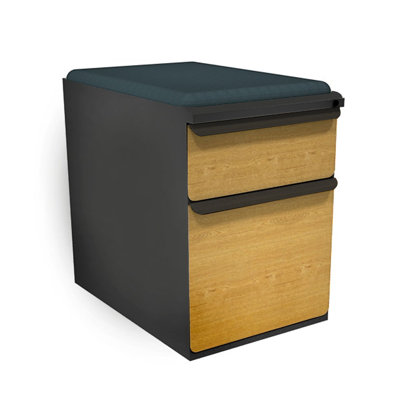 Marvel Office Furniture Zapf Mobile Pedestal File Cabinet with Seat