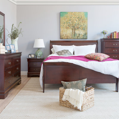 Louis Philippe 5 Piece Queen Sleigh Bedroom Collection by Castleton Home -image