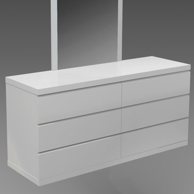 Anna 6 Drawer Double Dresser by Whiteline Imports -image