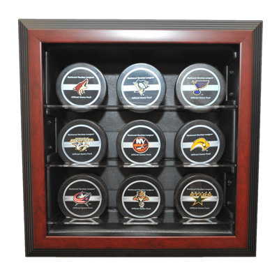 Caseworks International Nine Puck "Case-Up" Display in Brown