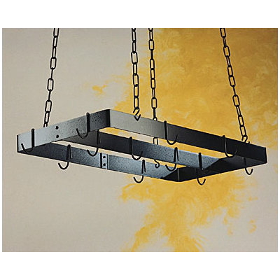 Gourmet Ceiling Mount Pot Rack with Centerbar