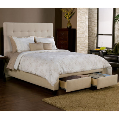 Click To Image : Manhattan Storage Platform Bed with 2 drawers and wingback headboard by Casual Elegance Now