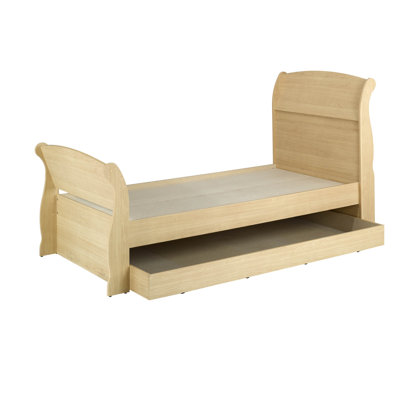 Nexera Alegria Twin Trundle Sleigh Bed in Natural Maple
