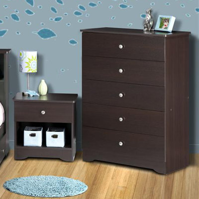 Nexera Pocono 5 Drawer Chest in Espresso Laminate