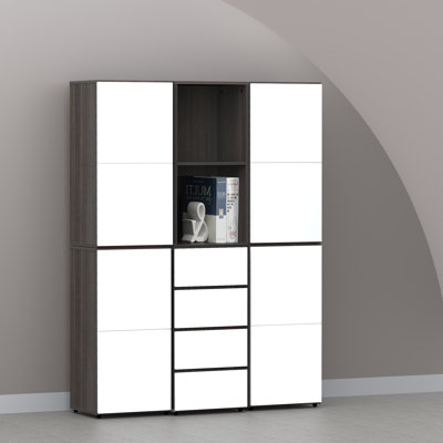 Nexera Allure 36" Storage Cabinet in Ebony