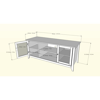 Nexera Tuxedo 58" TV Stand