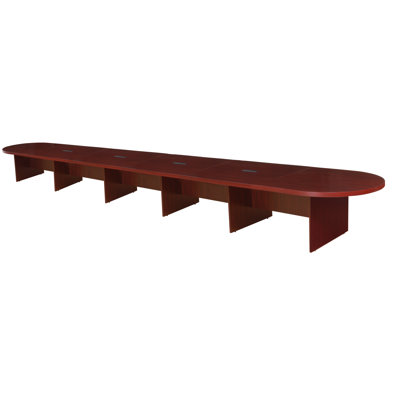 Regency Legacy Modular Mahogany Laminate Conference Table with Center Grommets