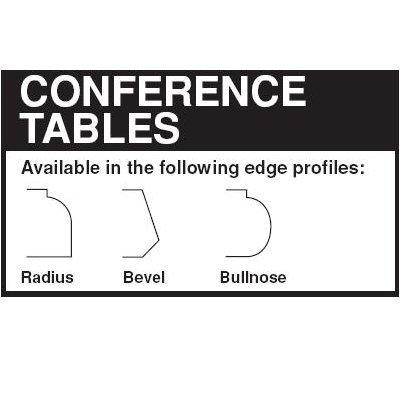 Lesro Contemporary Series 120" Curved End Conference Table (Trestle Base)