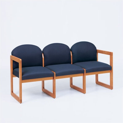 Lesro Classic Three Seats with Arm Sled Base