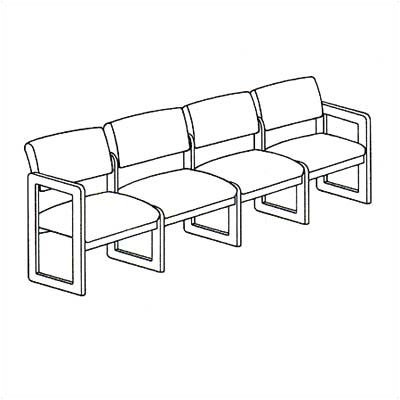 Lesro Classic Four Seats with Open Back