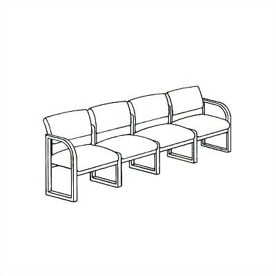 Lesro Contour Four Seats with Open Back