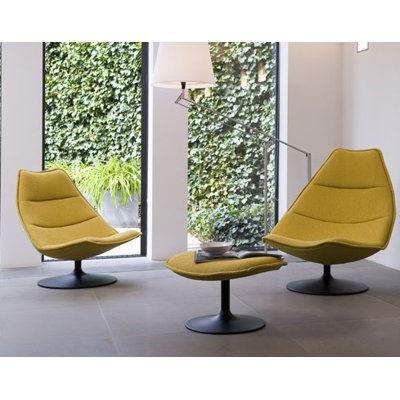 Artifort 585 Chair and Ottoman by Geoffrey Harcourt