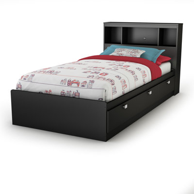 South Shore Spark Mate's Platform Bed with Bookcase Headboard