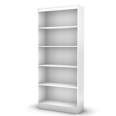 South Shore Axess Five Shelf Bookcase in Pure White