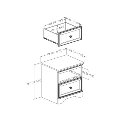 South Shore Sebastian 1 Drawer Nightstand