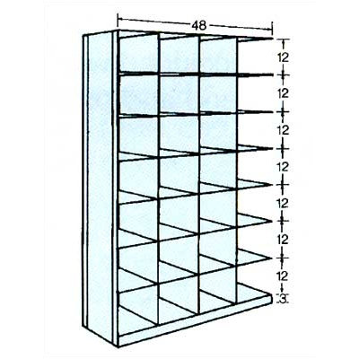 Penco 48" Wide Clipper Bin Unit - 28 Openings