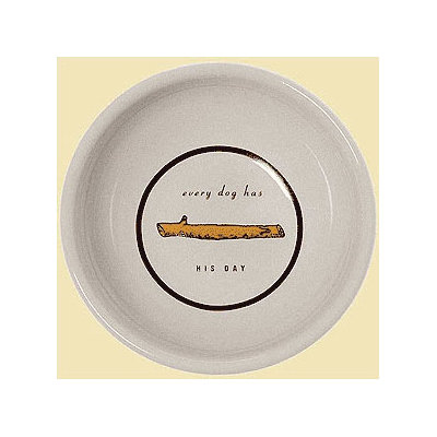 Every Dog Has His Day Porcelain Dog Bowl